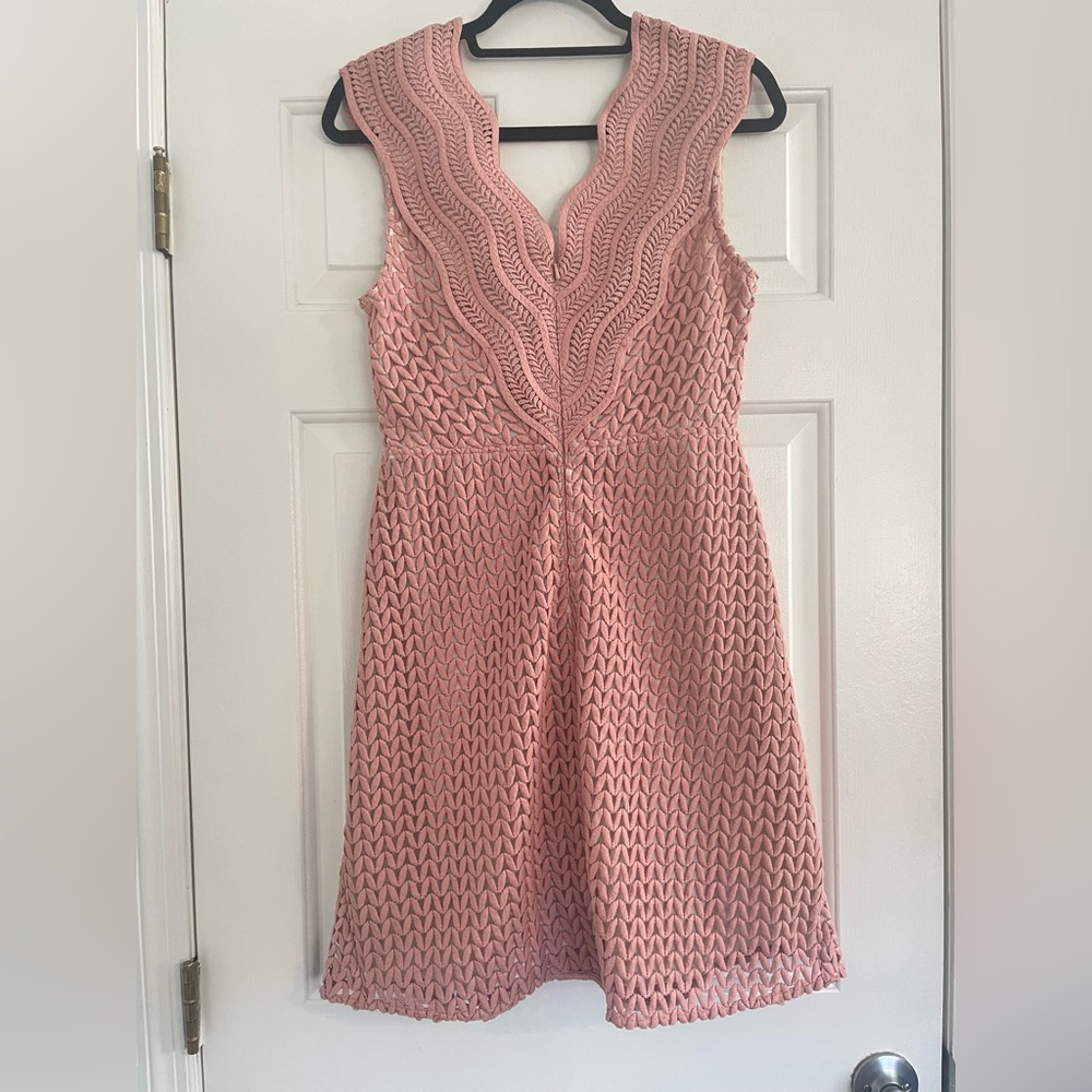 NWT Reiss Marianna Lace Pink Mini Dress - Picture 4 of 4